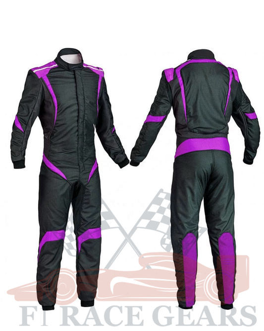 Go kart cardura race suit / black & purple