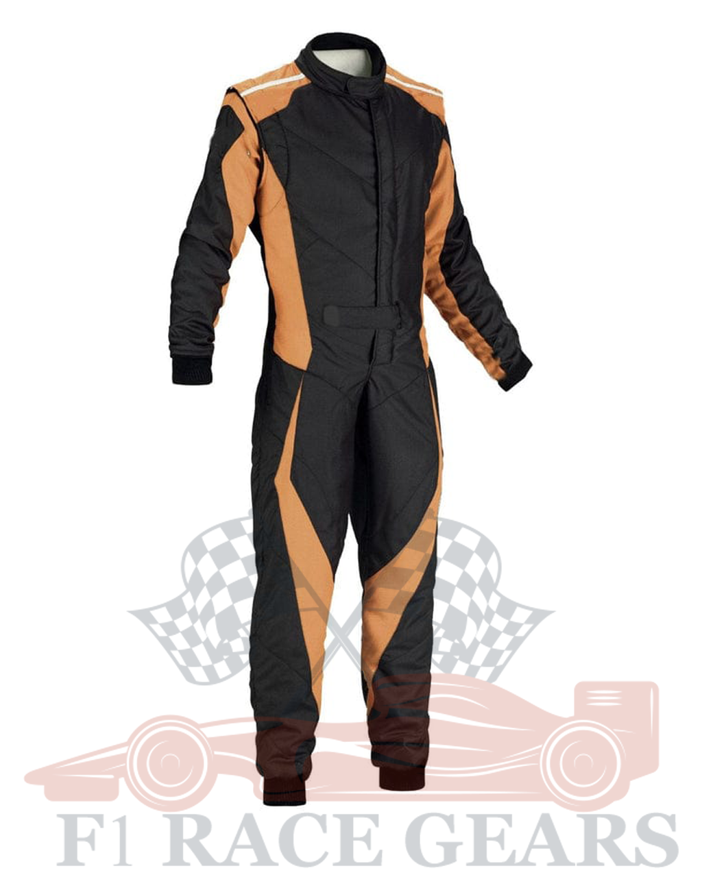 Go kart cardura black & orange race suit