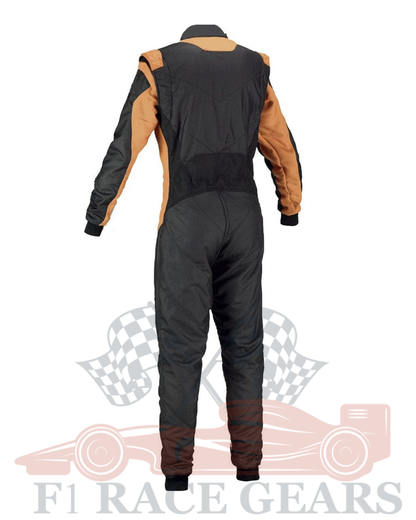 Go kart cardura black & orange race suit