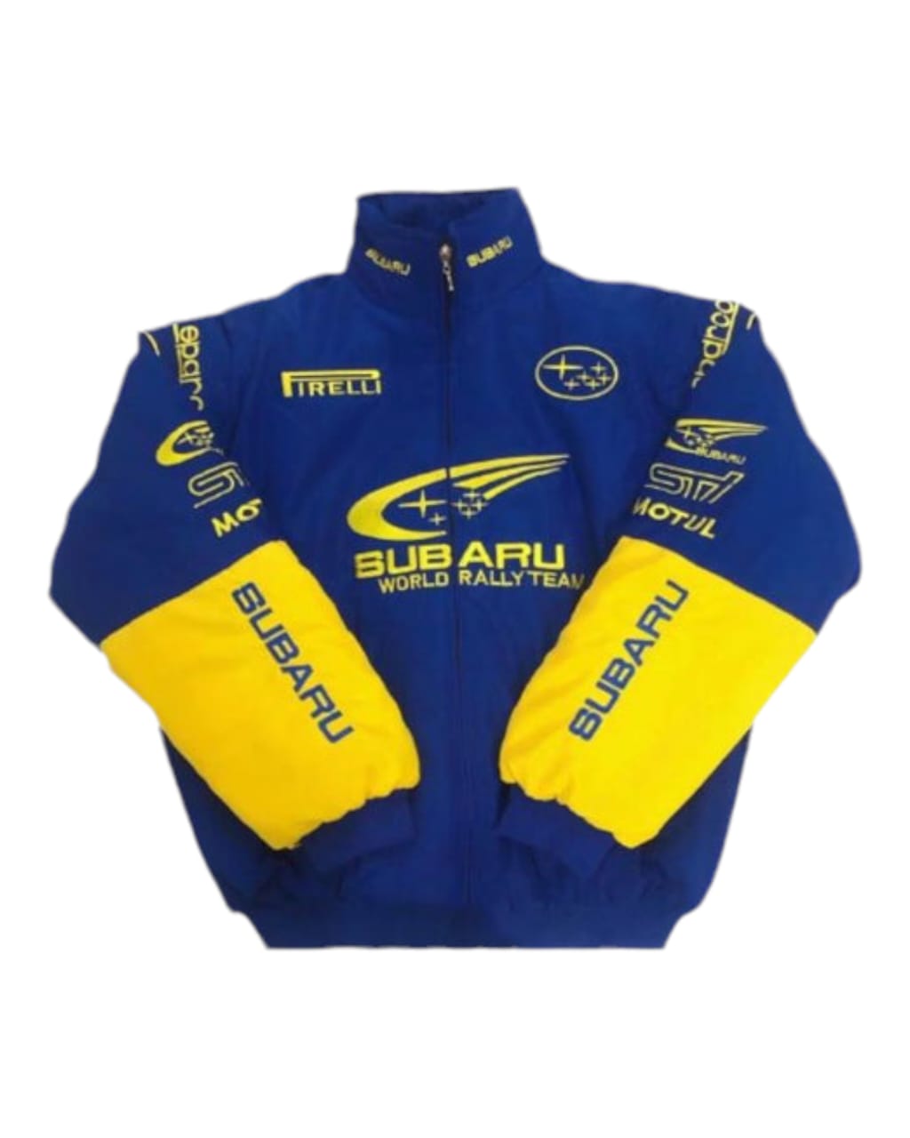 F1 Vintage Subaru Embroidry Jacket - Blue \ yellow