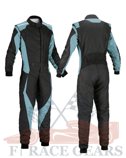 Go kart women cardura race suit / Black & Sky