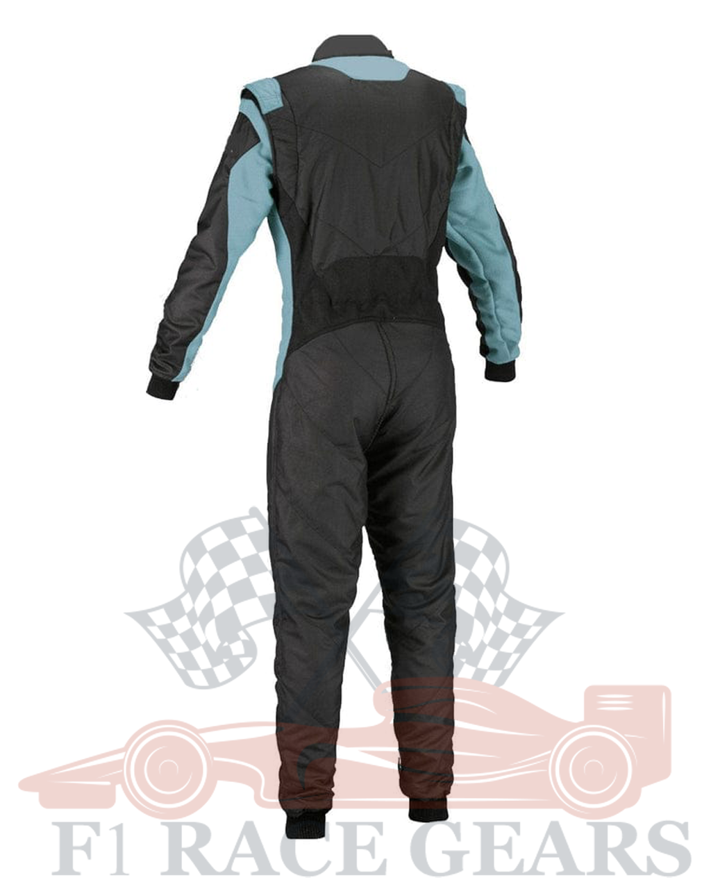 Go kart women cardura race suit / Black & Sky