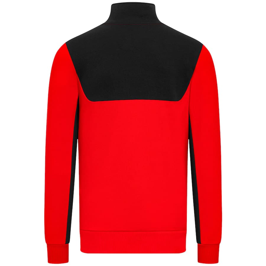 Red&Black Quarter Zip Top-Hoody