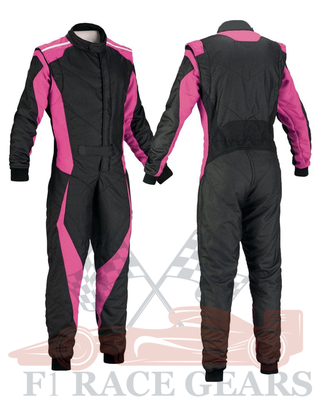 Go kart women cardura race suit / Black & Pink