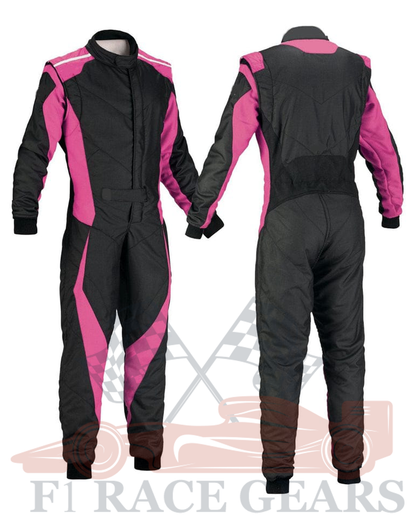 Go kart women cardura race suit / Black & Pink