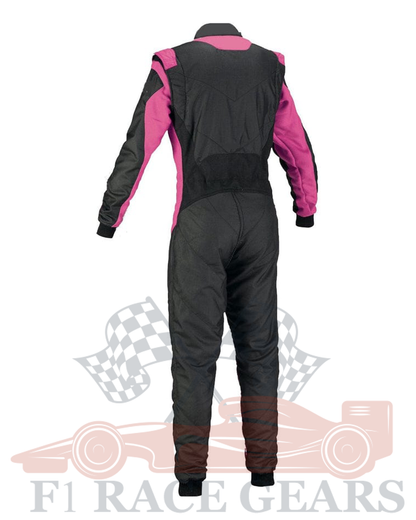 Go kart women cardura race suit / Black & Pink