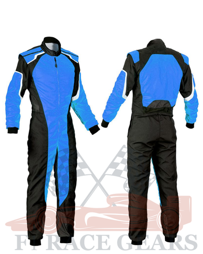 Go kart women/men cardura race suit / Blue & Black