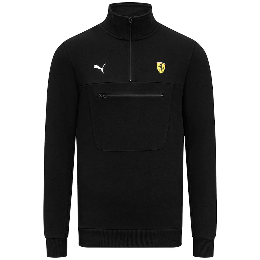 F1 Quarter Zip Top – Black