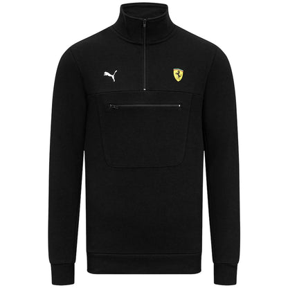 F1 Quarter Zip Top – Black