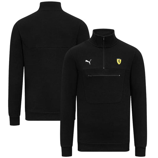 F1 Quarter Zip Top – Black