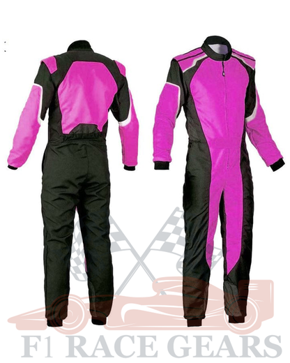 Go kart women cardura race suit / Black & Pink