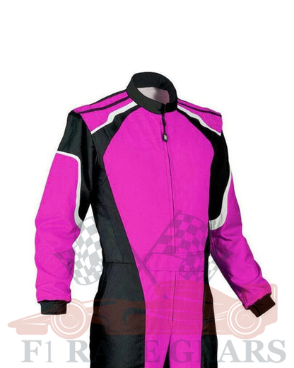 Go kart women cardura race suit / Black & Pink