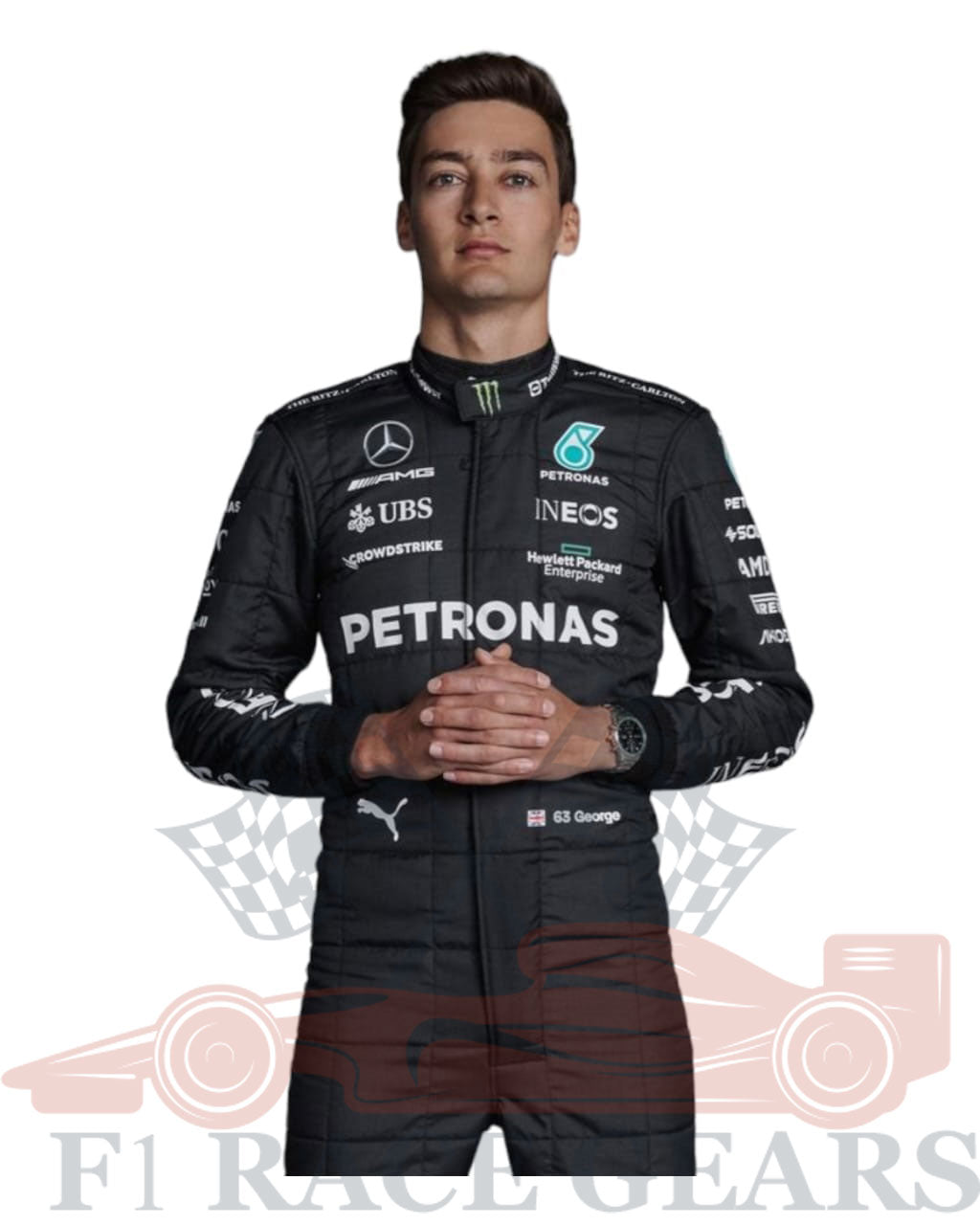 F1 George Russell Mercedes 2023 race suit