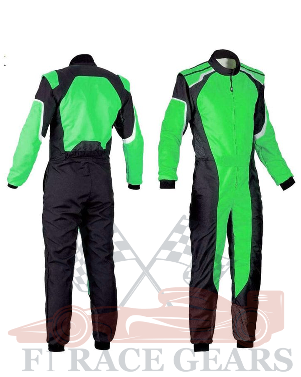 Go kart cardura race suit / Green & Black