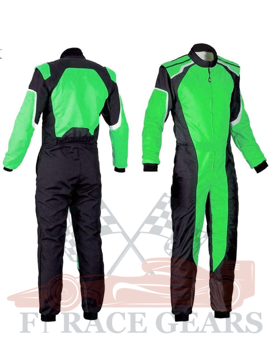 Go kart cardura race suit / Green & Black