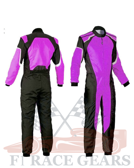 Go kart cardura race suit / Black & Purple