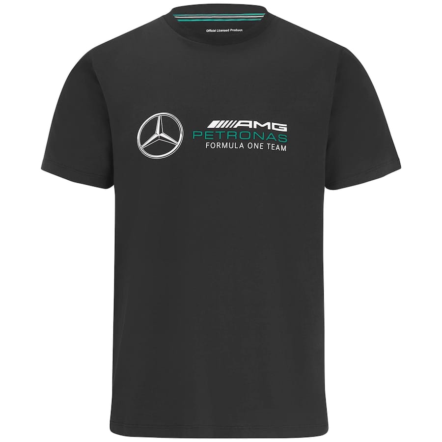 Mercedes AMG Petronas F1 Large Logo T-Shirt - Black – Unisex