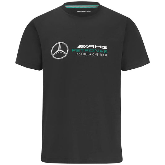Mercedes AMG Petronas F1 Large Logo T-Shirt - Black – Unisex