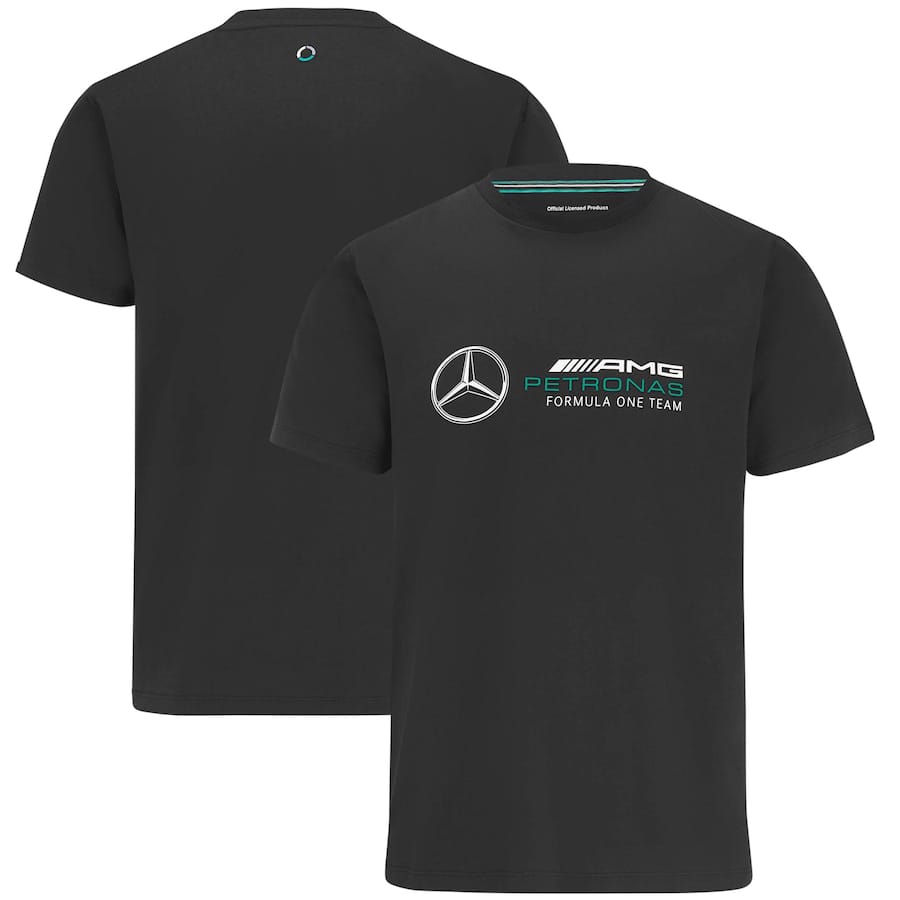 Mercedes AMG Petronas F1 Large Logo T-Shirt - Black