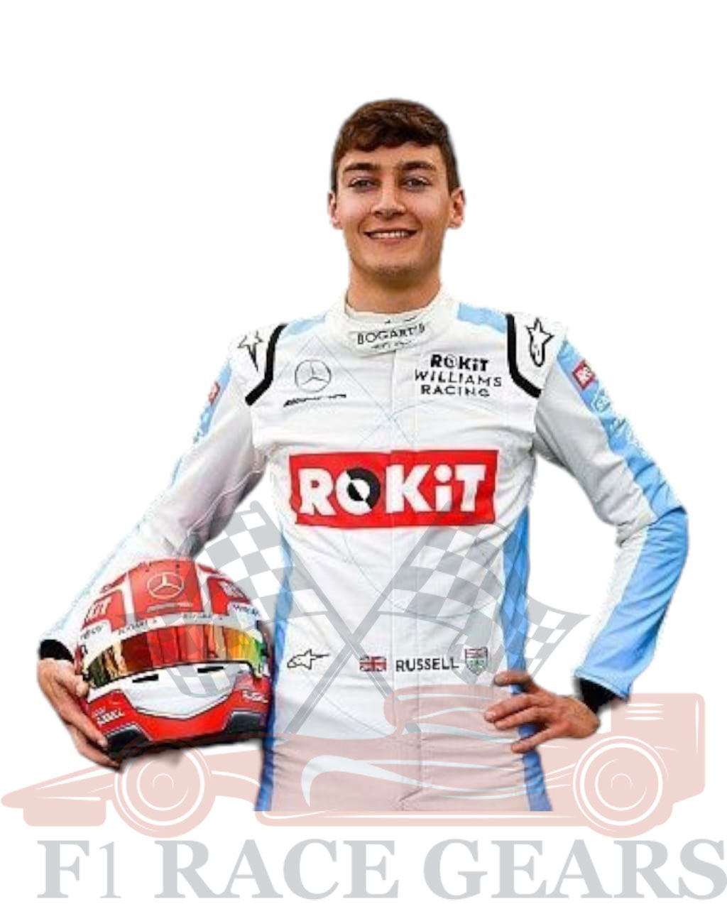 F1 George Russell Williams racing 2020 race suit