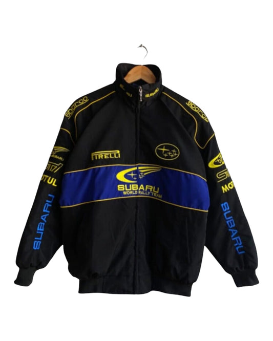 Subaru Rally Vintage Black  Embroidry Fire Proof  Jacket