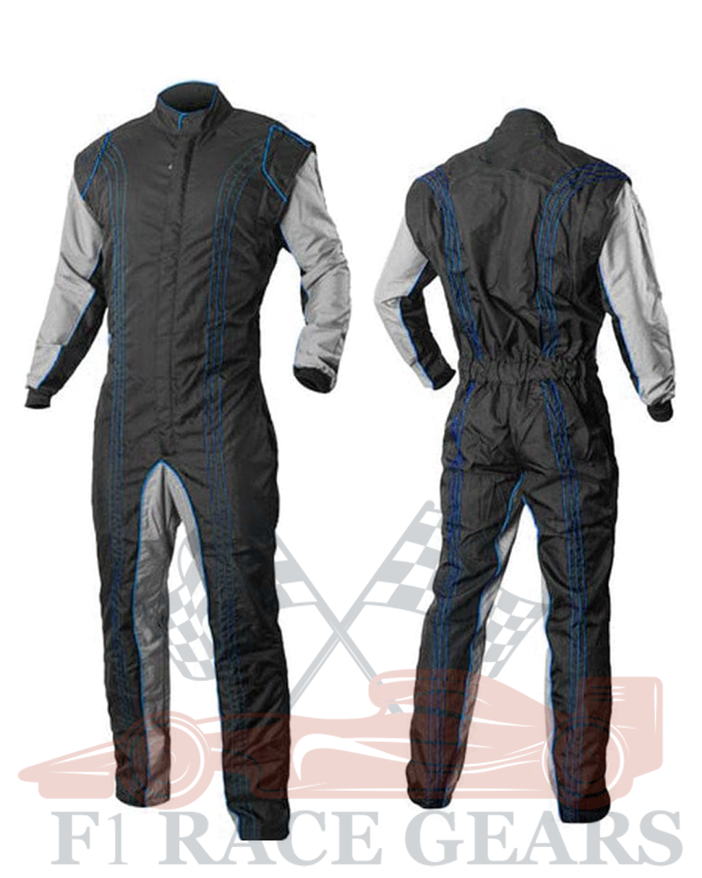 Go kart cardura race suit / Blue, Black & Grey