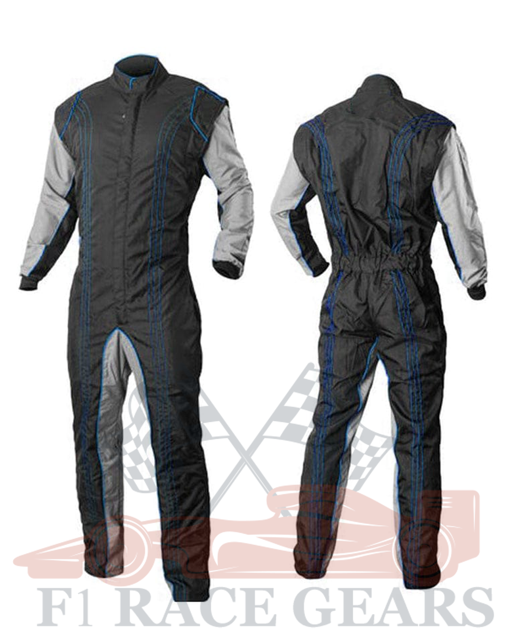 Go kart cardura race suit / Blue, Black & Grey