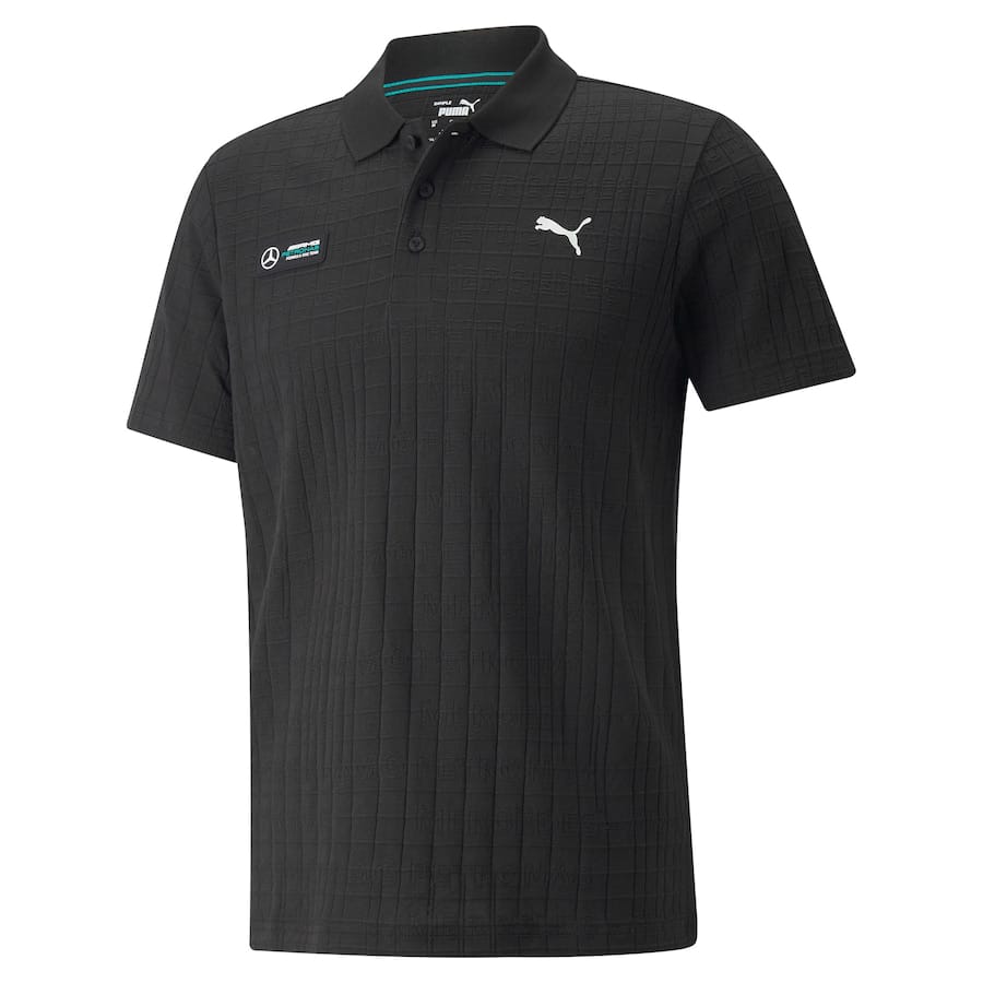 Mercedes Petronas F1 Jaquard Polo  – Black