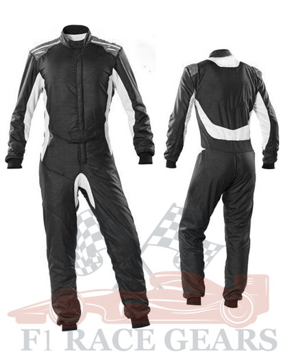 Go kart cardura race suit / Black & White