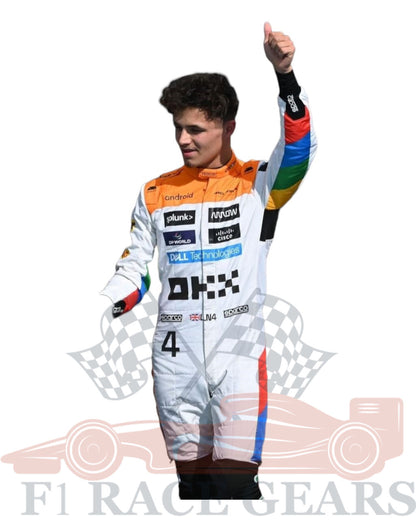 F1 McLaren lando Norris silver stone GP 2023 race suit