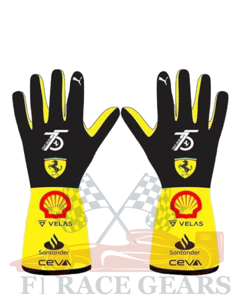 F1 Ferrari Charles leclerc 2022 race gloves