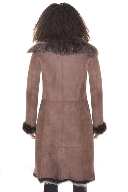 WOMENS TOSCANA SHEEPSKIN SUEDE TRENCH COAT-TBILISI