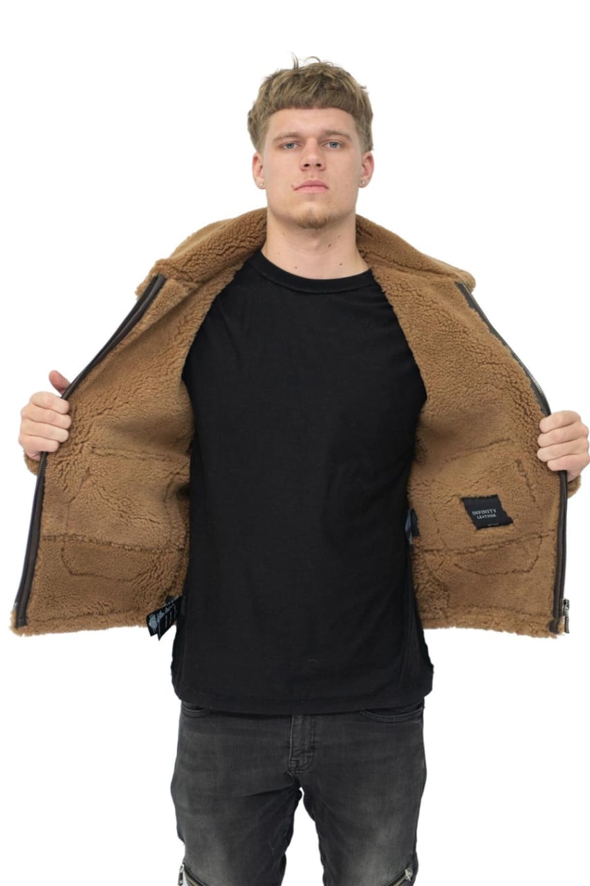 MENS ANTIQUE B3 SHEEPSKIN JACKET-AVILES