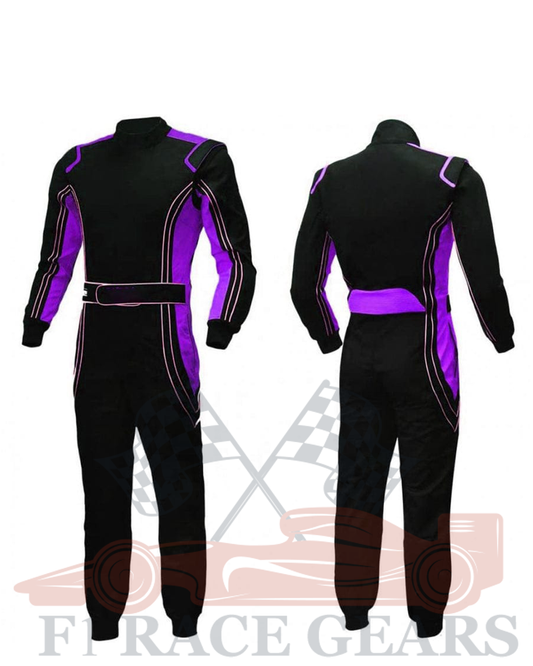 Go kart cardura race suit / Black & Purpule