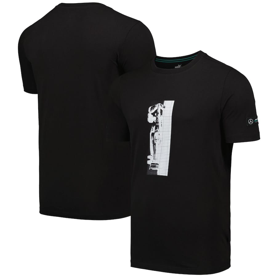 Mercedes AMG Petronas Car Graphic T-Shirt by Puma – Black