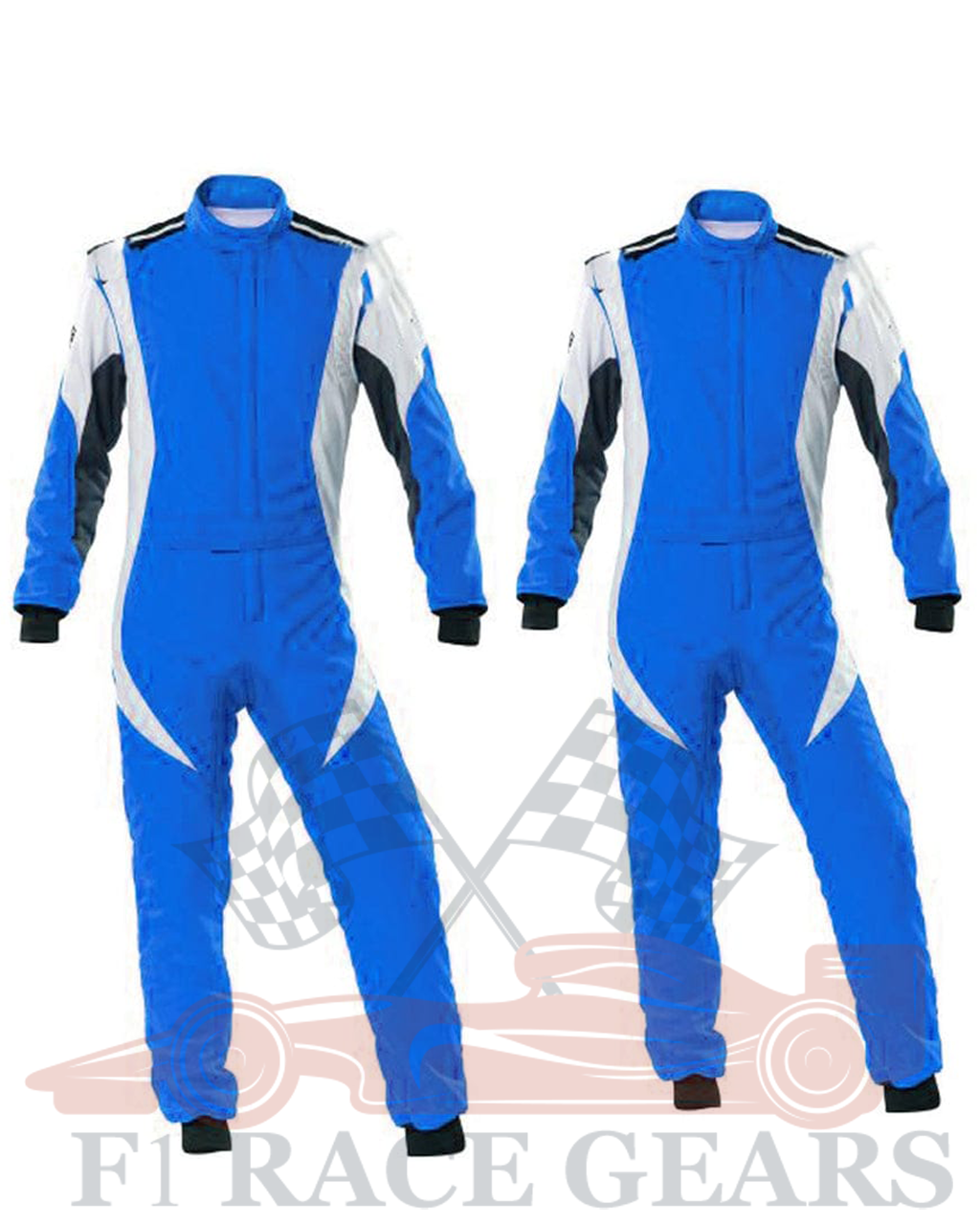 Go kart cardura race suit / Blue, Black & Blue