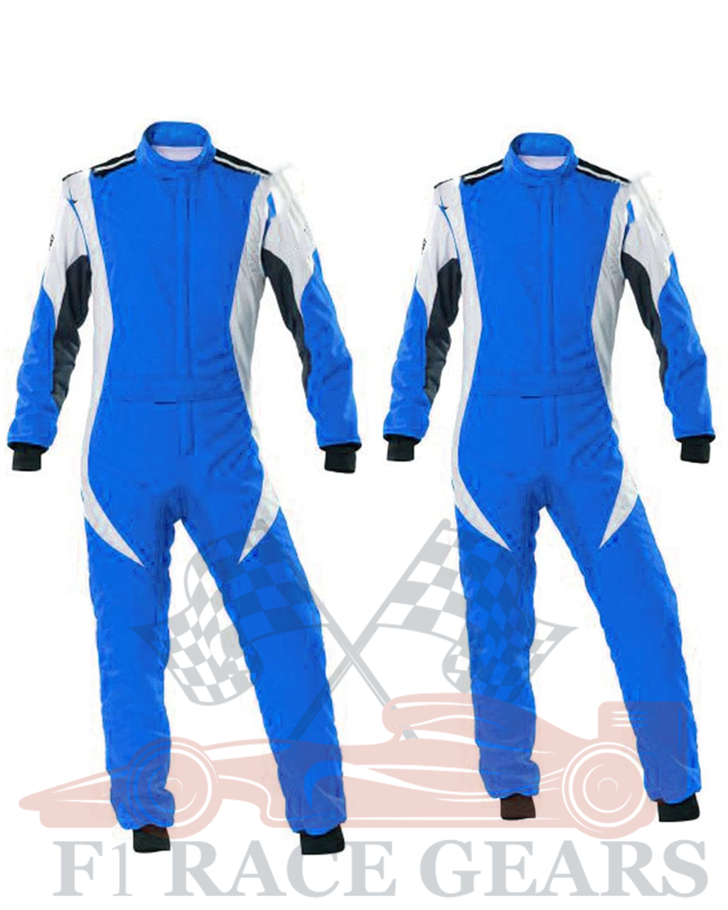 Go kart cardura race suit / Blue, Black & Blue