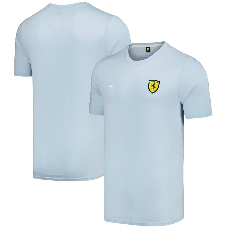 Race Coloured Shield T-Shirt – Blue