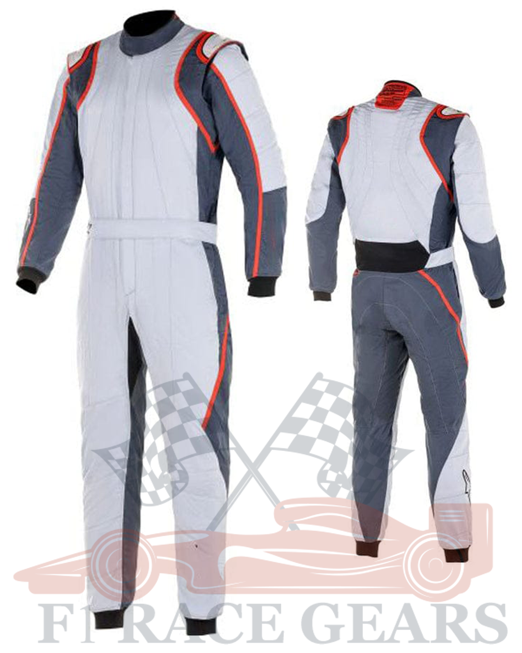 Go kart cardura race suit / Red, Grey & White