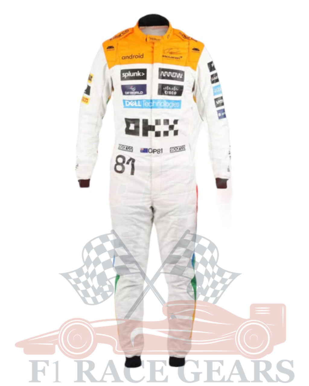 F1 mclarn Oscar piastri 2023 silver stone race suit