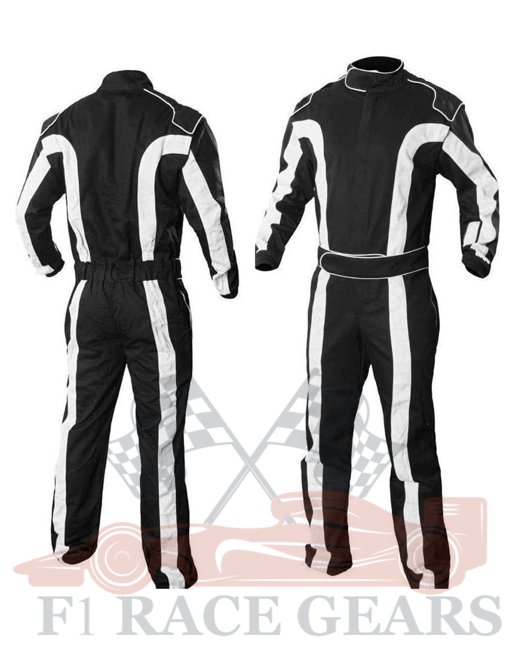 Go kart cardura race suit / Black & White