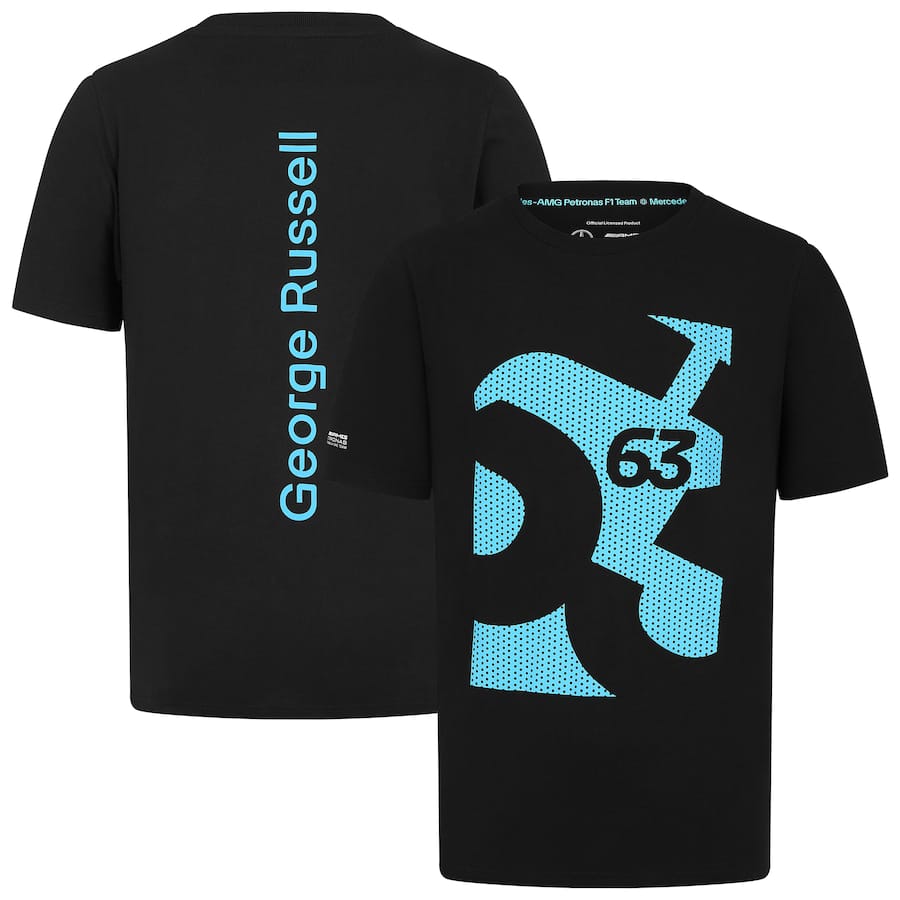 Mercedes Petronas F1 George Russell 63 T-Shirt – Blue