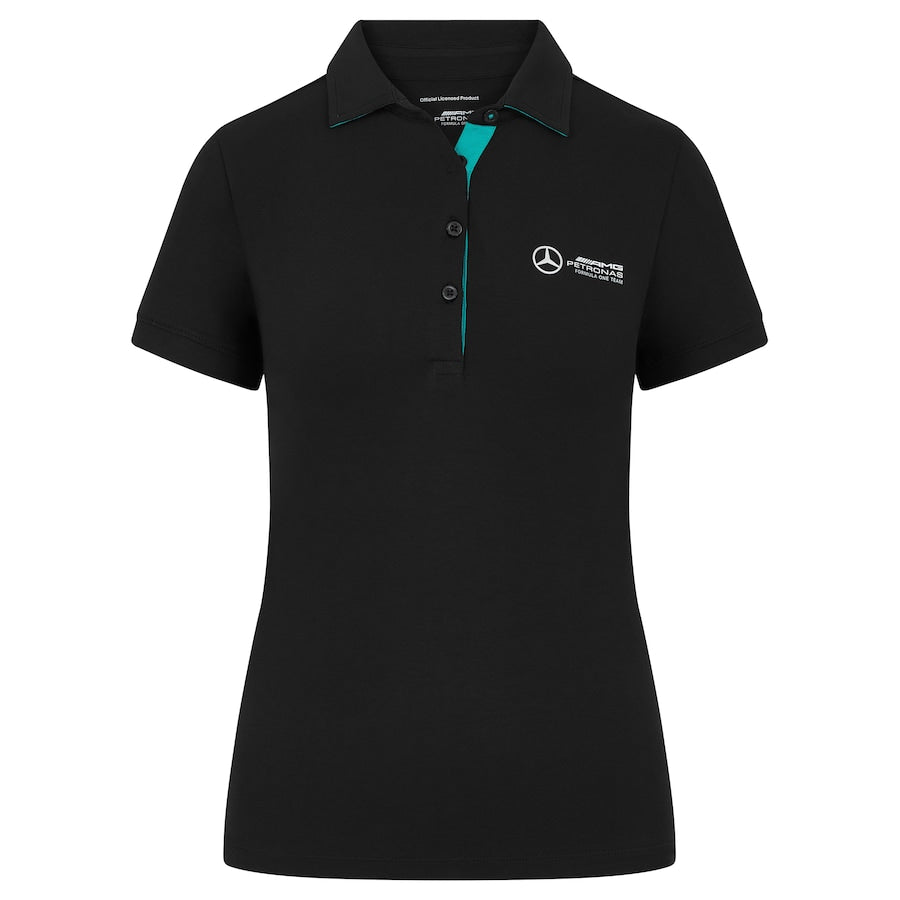 Mercedes AMG Petronas F1 Classic Polo - Black - Womens