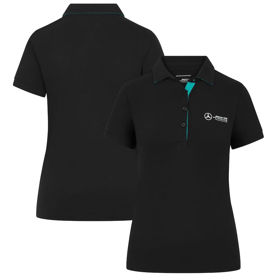 Mercedes AMG Petronas F1 Classic Polo - Black - Womens