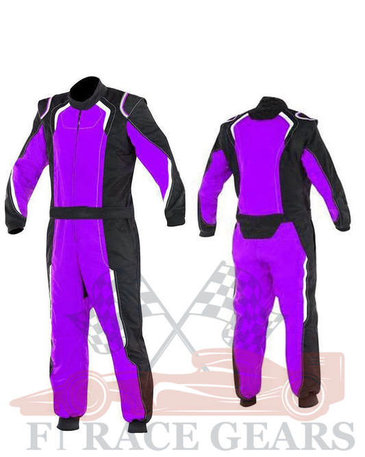 Go kart cardura race suit / Black & Purple