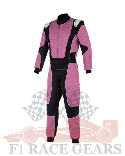 Go kart cardura race suit / Orchid Pink & Black
