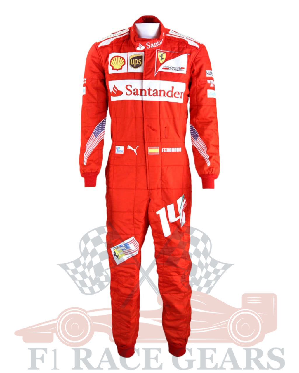 F1 Fernando Alonso 2014 race suit
