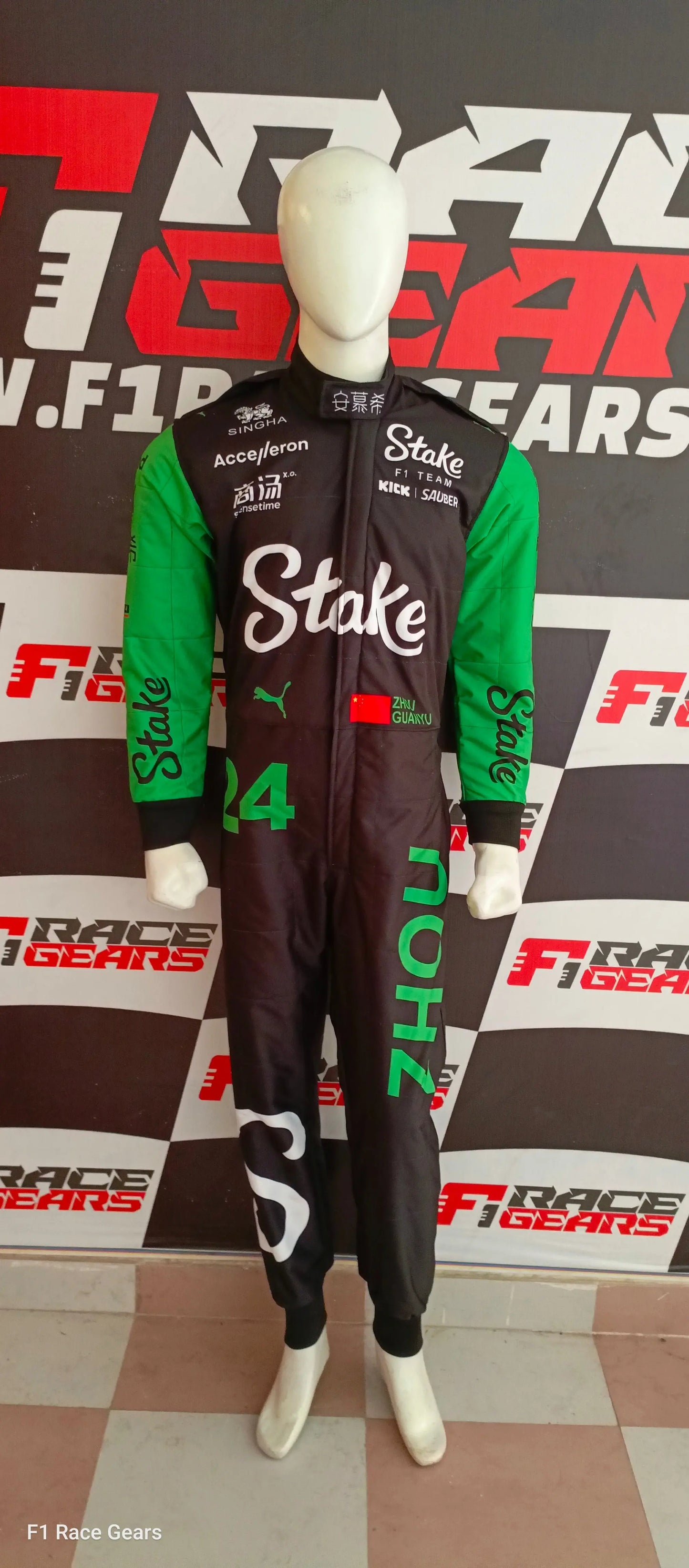 F1 2024 Zhou Guanyu Kick Sauber F1 Team Stake Alfa Romeo Race Suit My Store