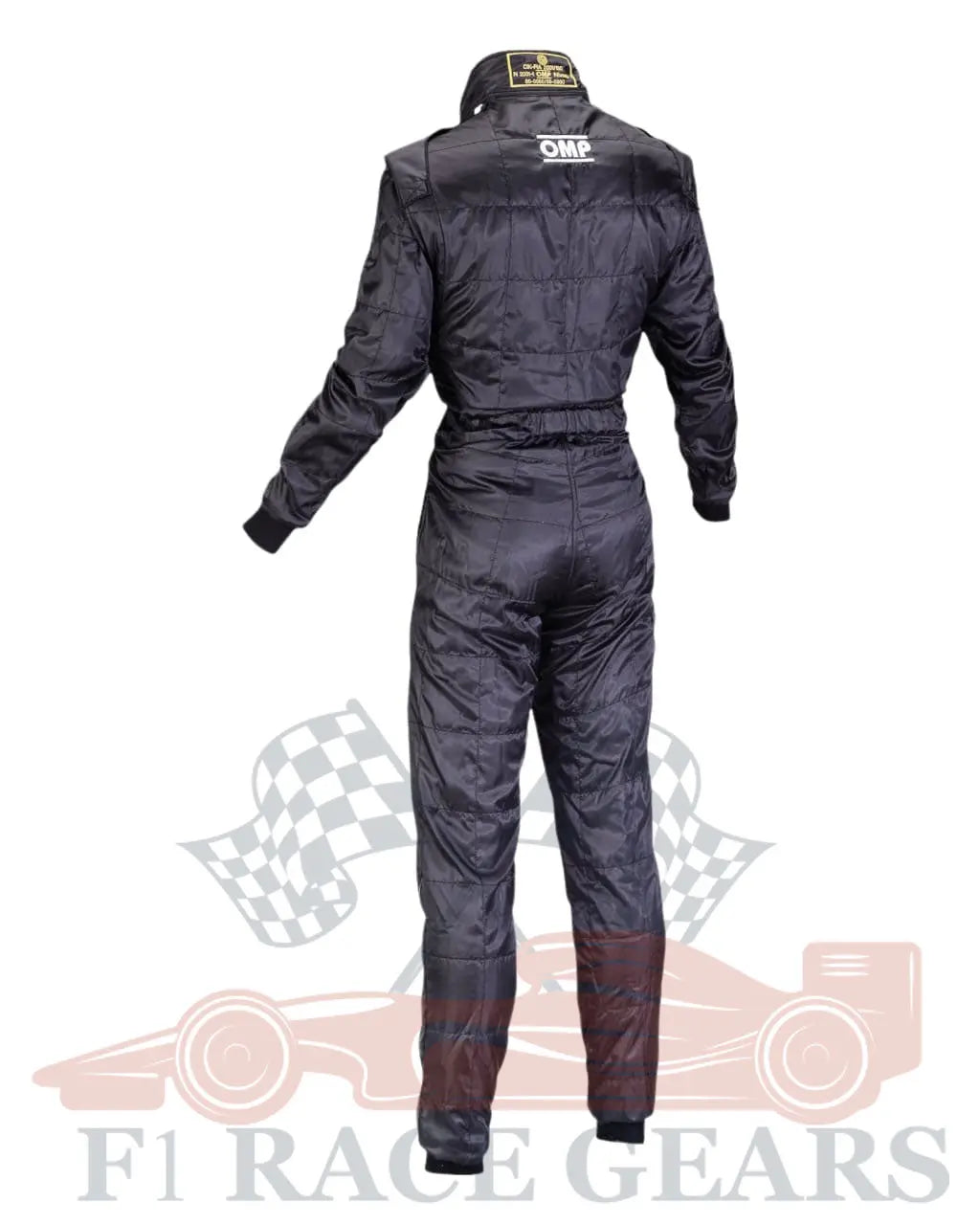 F1 Go kart embroidery OMP KS-4 replica kart race suit, black My Store