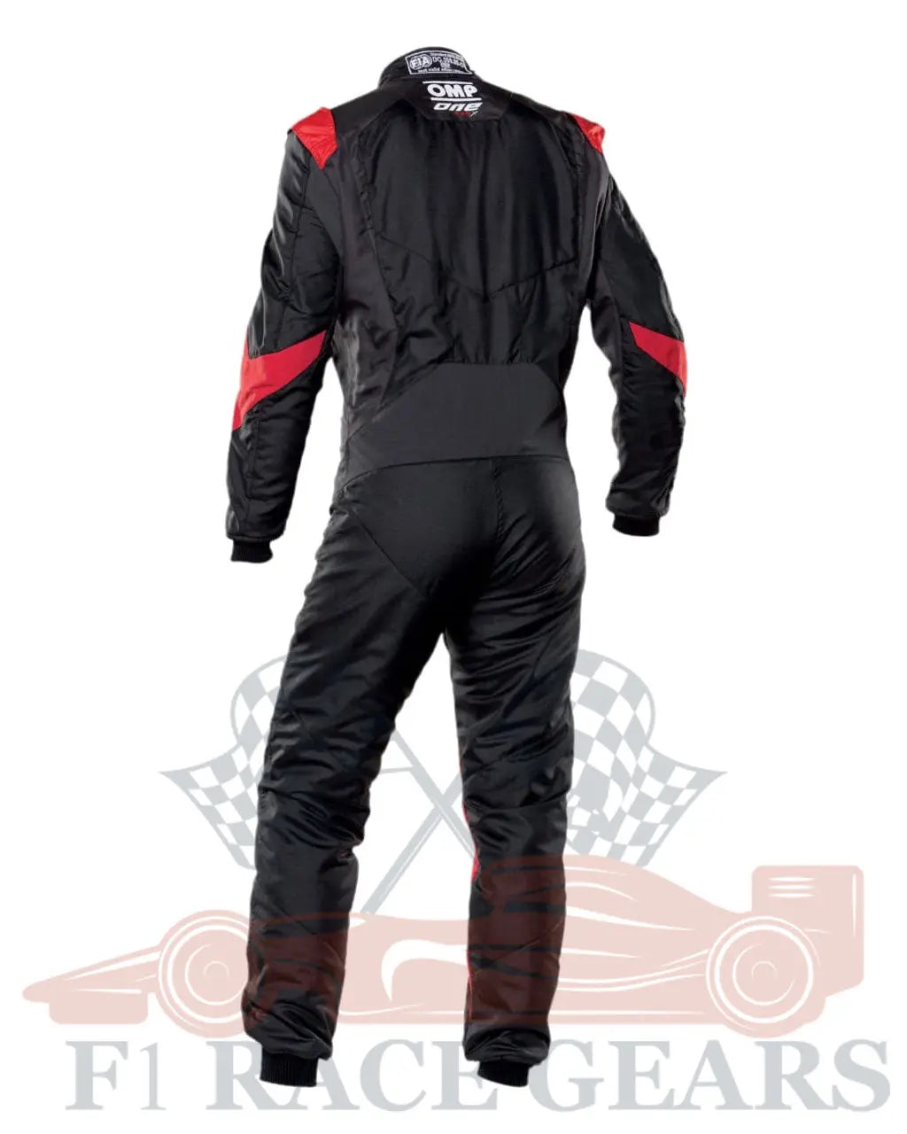 F1 Go kart embroidery OMP one Evo X professional replica kart race suit, black red My Store